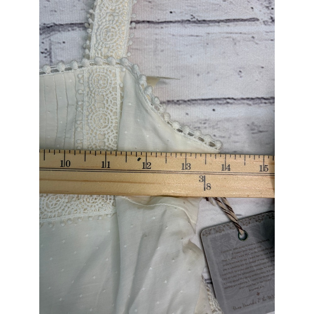 Matilda Jane Cream Swiss Dot Lace Tiered Midi Dress Womens 6 NWT Cottagecore - Picture 6 of 14
